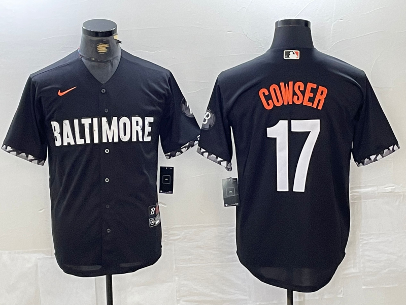 Men's Baltimore Orioles Colton Cowser #17 Black City Connect Jersey
